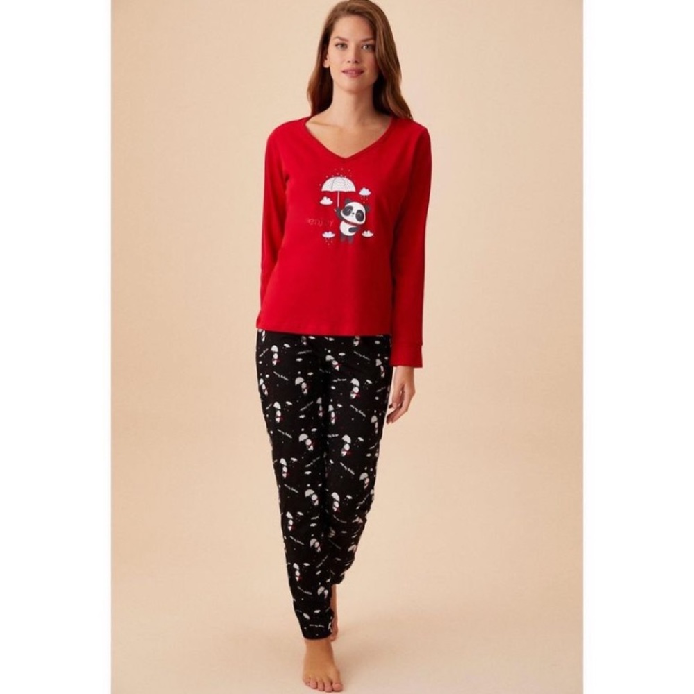 2 Piece Panda PJ Set